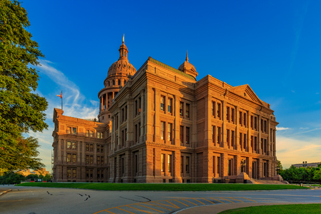 Austin, Texas, USA - JUNE 5, 2016: The Texas State Capitol, completed in 1888 in Downtown Austin, contains the offices and chambers of the Texas Legislature and the Office of the Governor.のeditorial素材