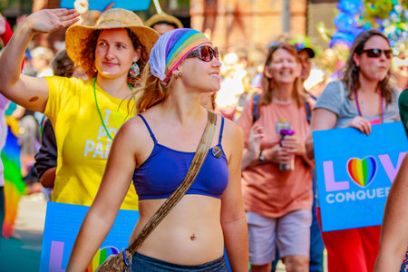 Portland, Oregon, USA - June 19, 2016: Pride Northwest's Portland Pride Parade features a yearly...