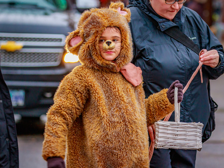 Portland, Oregon, USA - November 25, 2016: Costumed characters march in the annual My Macy's holiday Parade across Portland Downtown.のeditorial素材