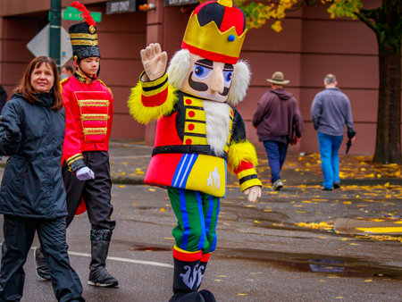 Portland, Oregon, USA - November 25, 2016: Costumed characters march in the annual My Macy's holiday...