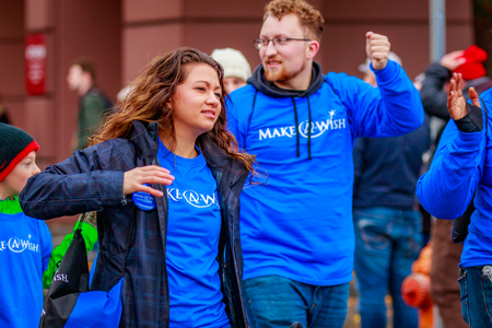 Portland, Oregon, USA - November 25, 2016: Costumed characters march in the annual My Macy's holiday Parade across Portland Downtown.のeditorial素材
