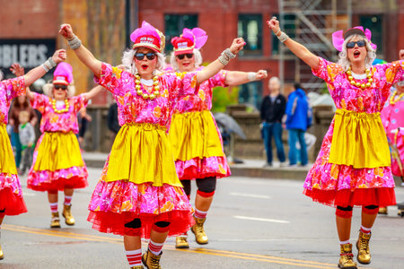 Portland, Oregon, USA - June 10, 2017: The Red Hot Mamas in the Grand Floral Parade, during Portland...