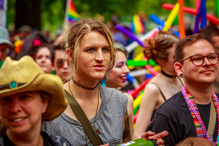 Portland, Oregon, USA - June 18, 2017: Portland's 2017 Pride Parade reflects the community...