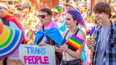 Portland, Oregon, USA - June 17, 2018: Portland's 2018 Pride Parade reflects the community...