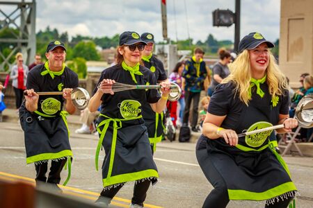 Portland, Oregon, USA - June 8, 2019: Meals on Wheels People in the Grand Floral Parade, during Portland Rose Festival 2019.のeditorial素材