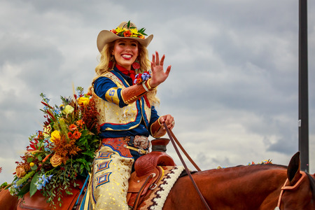 Portland, Oregon, USA - June 8, 2019:  in the Grand Floral Parade, during Portland Rose Festival 2019.のeditorial素材