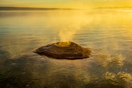 Fishing Cone is a geyser in the West Thumb Geyser Basin of Yellowstone National Park