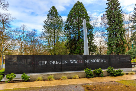 The Oregon World War II Memorial is a war memorial on the grounds of the Oregon State Capitol, in...