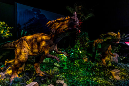 Portland, Oregon - March 19, 2021: Lively Dracorex is on exhibition as part of "Dinosaurs Revealedâ at Oregon Museum of Science and Industryのeditorial素材