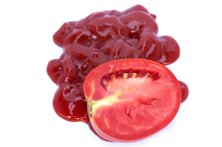 Image of tomato deer fabric lined up nicely . On a white background.
look delicious.の写真素材