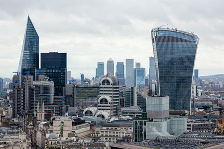 London aerial view from St. Pauls Cathedralの写真素材