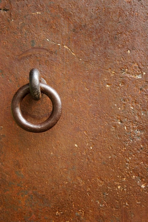 Very old iron door with rusty detailsの写真素材