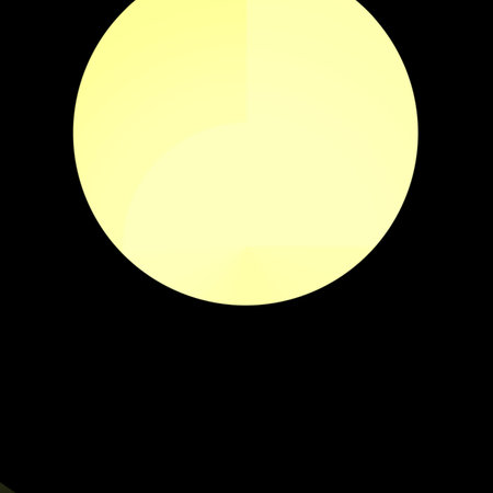 Illustration of a yellow full moon on black background, digitally renderedの写真素材
