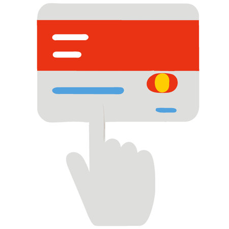 Credit card icon, touch free payment, Flat design styleの写真素材