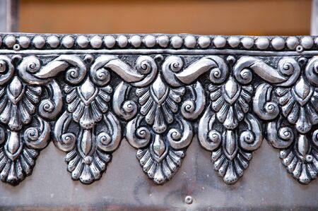 the tracery at the meunsan temple in Chiang mai, Thailandの写真素材