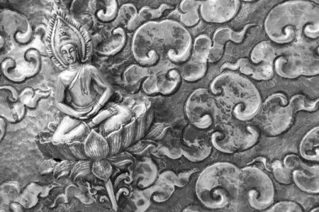 buddha meditate on lotus peacefullyの写真素材