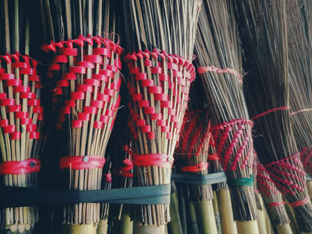 broom, product from nature in southeast asia, thailandの写真素材