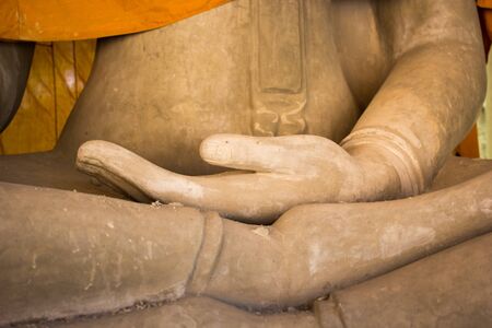 buddha's hand made of mortarの写真素材