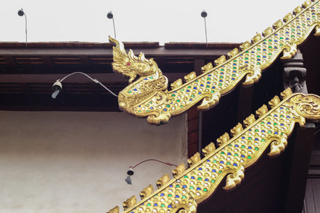 great Naga temple roof in jediluang temple