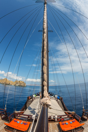Mast of pinisi boat, Indonesiaのeditorial素材