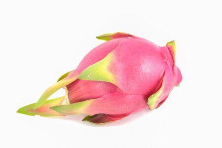 dragon fruit isolated on white backgroundの写真素材