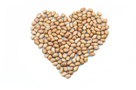 peanut isolated on white の写真素材