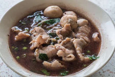 Rice Noodles with pork,Thai Style foodの写真素材