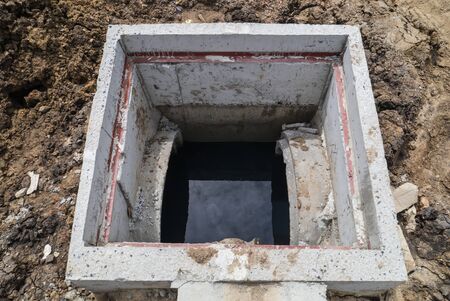 The construction of sewer manholes housingの写真素材