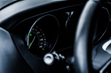 MOSCOW, RUSSIA - DECEMBER 17, 2017 JAGUAR XE R-Sport sedan car, interior view. Test of new car -...