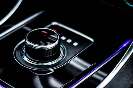 MOSCOW, RUSSIA - DECEMBER 17, 2017 JAGUAR XE R-Sport sedan car, interior view. Test of new car - Jaguar XE 2,0 T AWD R-Sport. Premium-class saloon and I4 engine. The premium car. 250-horsepower I4 engine.のeditorial素材