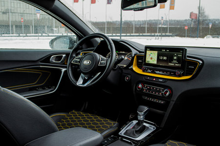 MOSCOW, RUSSIA - JANUARY 10, 2021 KIA XCeed. AWD Hatchback SUV. New KIA XCeed crossover model year...