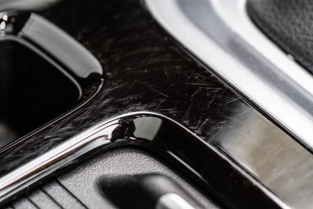 MOSCOW, RUSSIA - JANUARY 10, 2021 KIA XCeed. AWD Hatchback SUV. New KIA XCeed crossover model year 2020. KIA XCeed interior close up view. Compact SUV car produced by Kia Motors.のeditorial素材