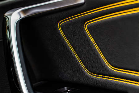 MOSCOW, RUSSIA - JANUARY 10, 2021 KIA XCeed. AWD Hatchback SUV. New KIA XCeed crossover model year 2020. KIA XCeed interior close up view. Compact SUV car produced by Kia Motors.のeditorial素材