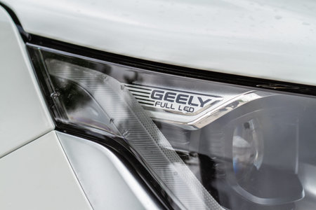 MOSCOW, RUSSIA - MAY 23, 2021 Geely Binyue also called Coolray or Proton X50. A modern subcompact...