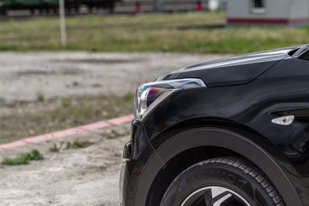 MOSCOW, RUSSIA - MAY 23, 2021 Hyundai Creta First generation (GS / GC). A modern subcompact...