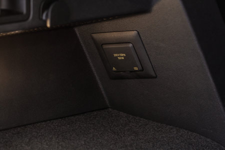 230v power outlet socket in the car. closed sockets.