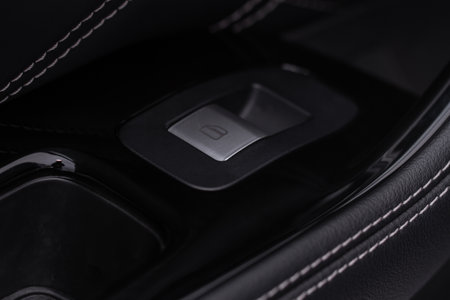 car window control panel. Automatic power window up and down button.の写真素材
