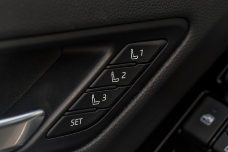 Memory car seat position buttons. Adjusting seat.の写真素材