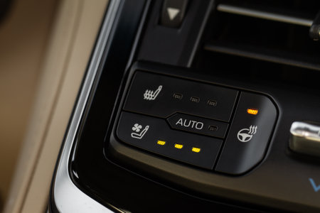 Seat heating in the car switched on.の写真素材
