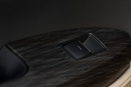 car window control panel. Automatic power window up and down button.