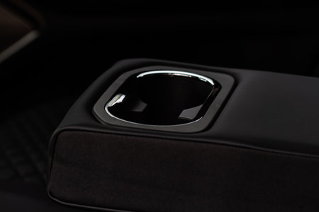 cup holder in car. Interior view of modern car. modern car cup holderの写真素材