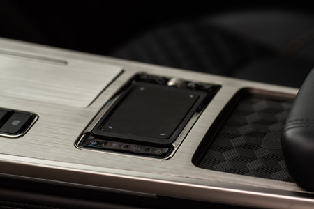 Media control buttons of modern car.の写真素材