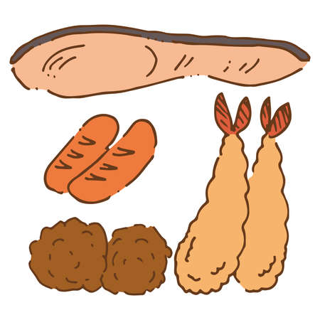 It is a vector illustration set of side dishes.のイラスト素材