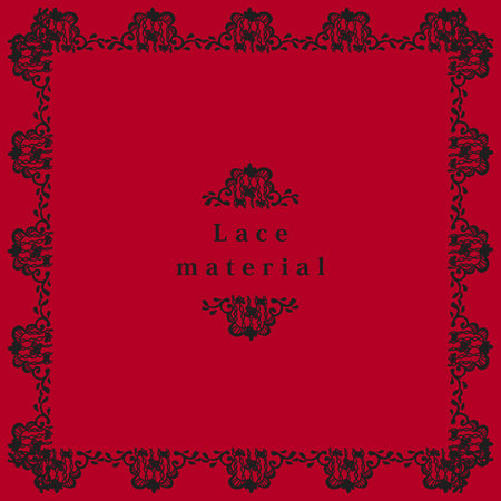 It is a fashionable and cute hand-painted lace material.のイラスト素材
