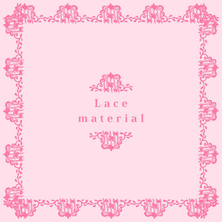 It is a fashionable and cute hand-painted lace material.のイラスト素材