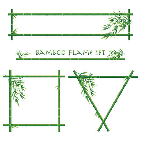 Simple bamboo frame, vector material.のイラスト素材