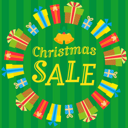 A simple and cute Christmas sale frame material.のイラスト素材