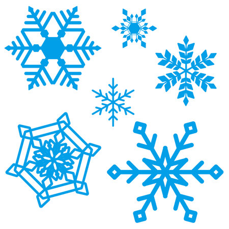 It is a simple and cute snowflake material.のイラスト素材