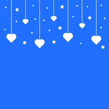A cute and simple heart and star frame.のイラスト素材