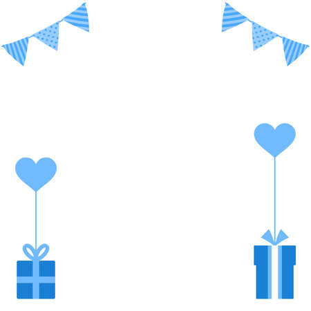 A cute and simple White Day frame.のイラスト素材